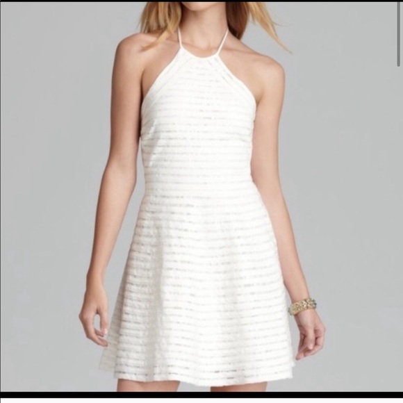 Parker | Dresses | Parker White Halter Mini Dress | Poshmark